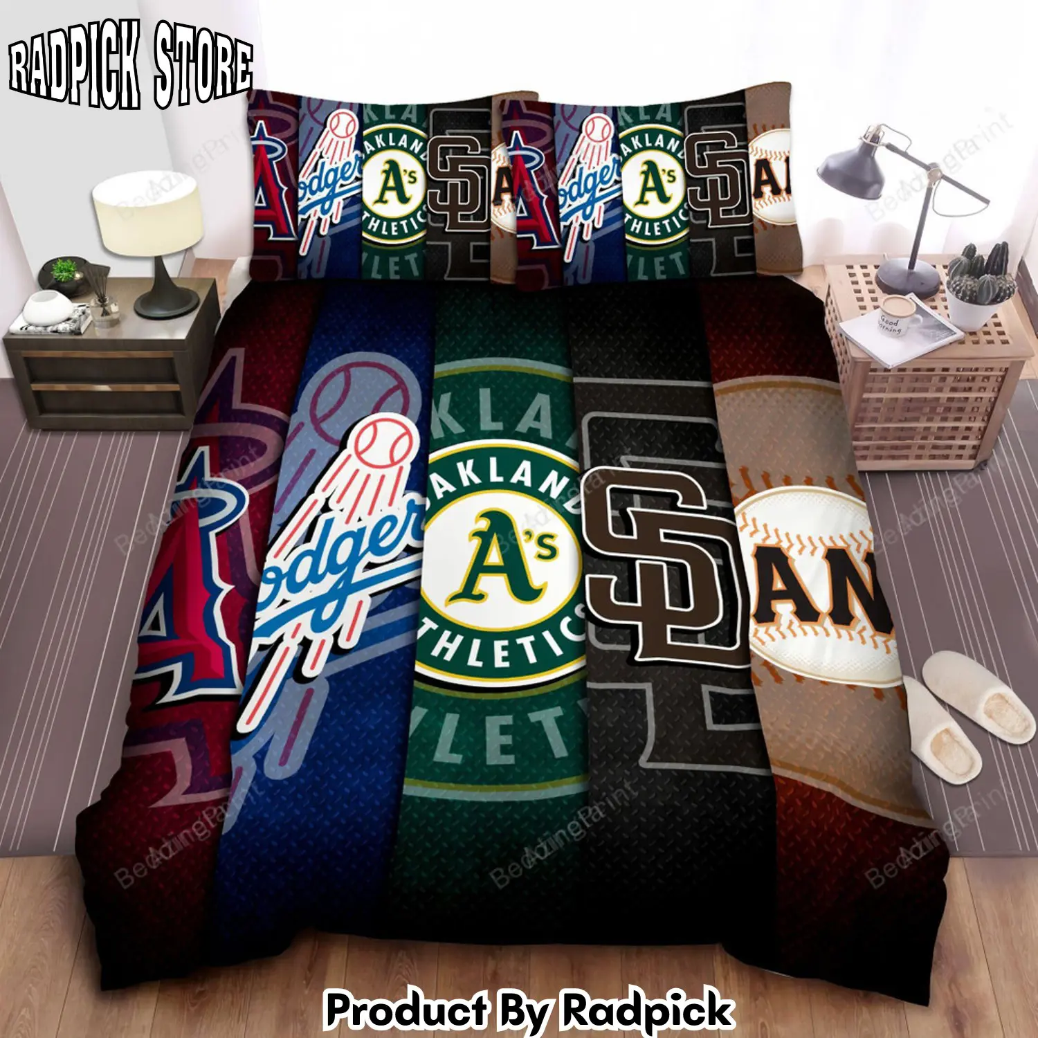 Radpick sports california teams v7 bed sheet duvet cover bedding sets rp3272058